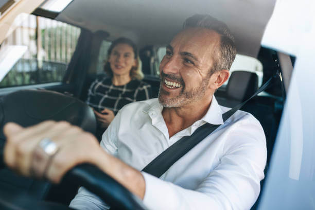 Taxi Melun avec une passagère